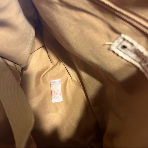 Rainbow metallic leopard handstamped jute tote with adjustable, cross body nwot - Picture 12 of 13